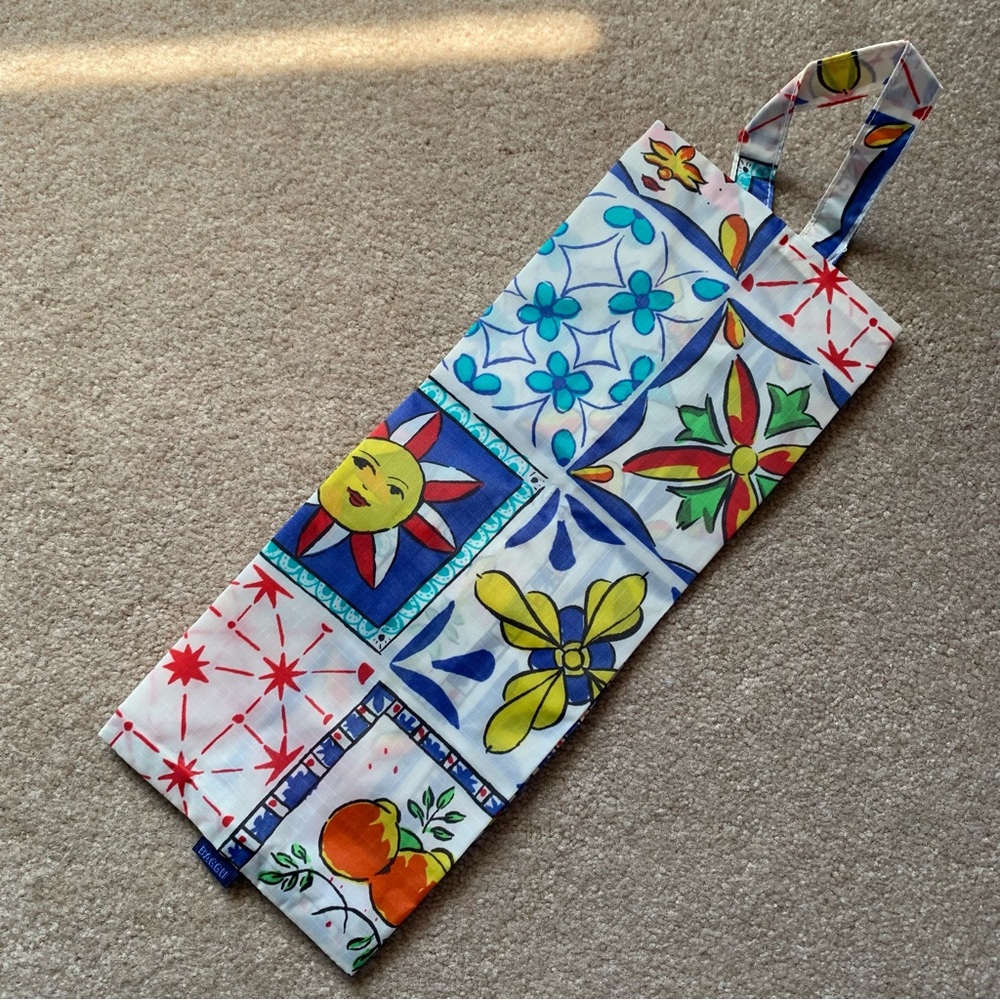 Baggu 3D Zip Pouch Medium - Sunshine Tile (Vacation Tiles)
